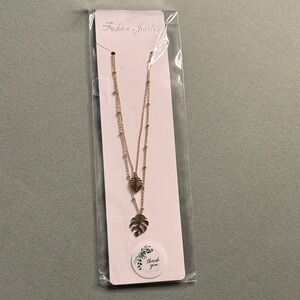 Gold Leaf Pendant Necklace